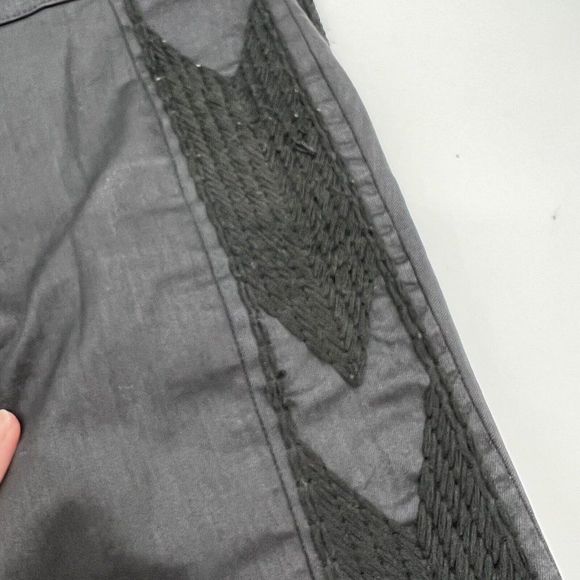 Rag and Bone Raja Shoreditch Black Waxed Jeans Size 29 - Picture 5 of 7